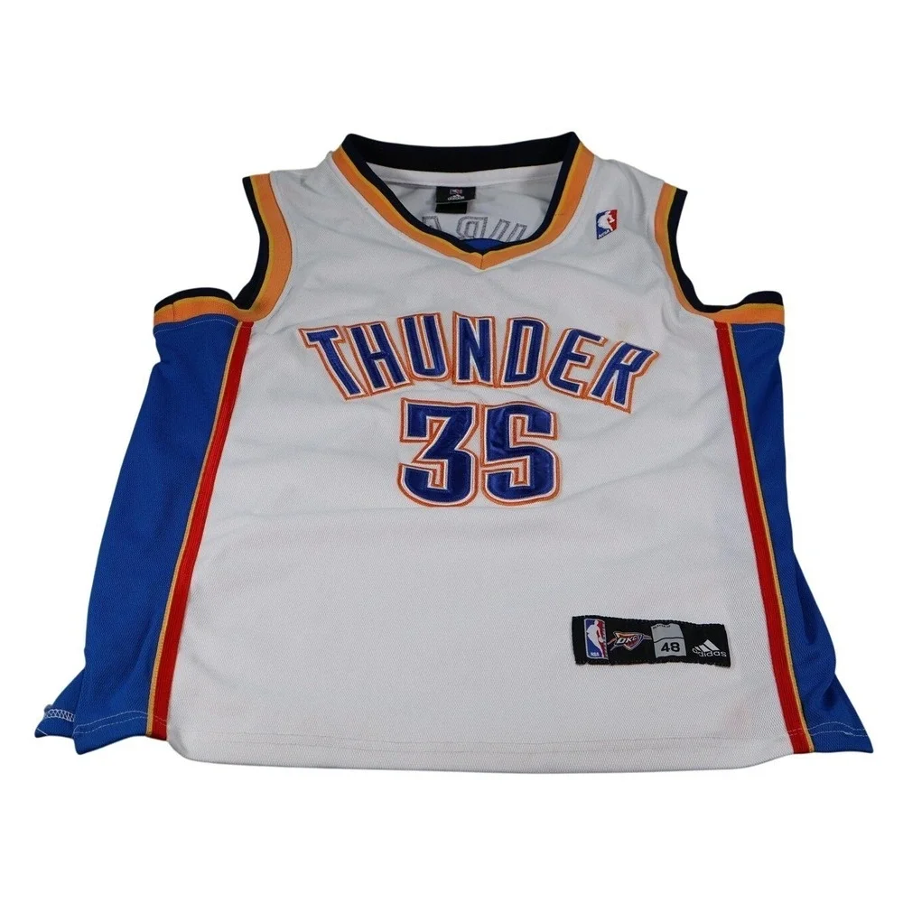 Oklahoma City Thunder Jersey Mens 48 White Kevin Durant Adidas NBA‎ Basketball